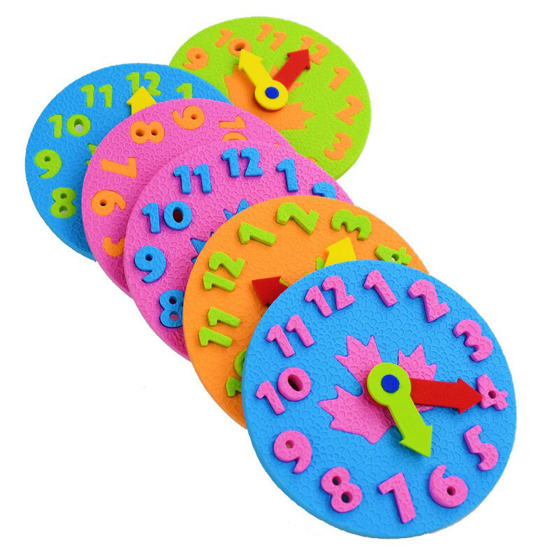 Kindergarten Early Learning Education Manual Diy Eva Clock Kids Toys