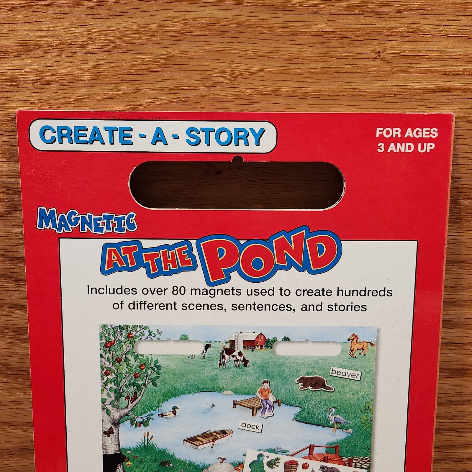 Vintage Create A Story Scene Magnetic At The Pond Kids Travel Play Toy Mat 7436