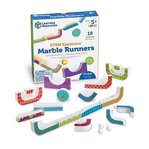 Learning Resources STEM Explorers Marble Runners – 18 Pieces, Ages 5+ STEM Toys