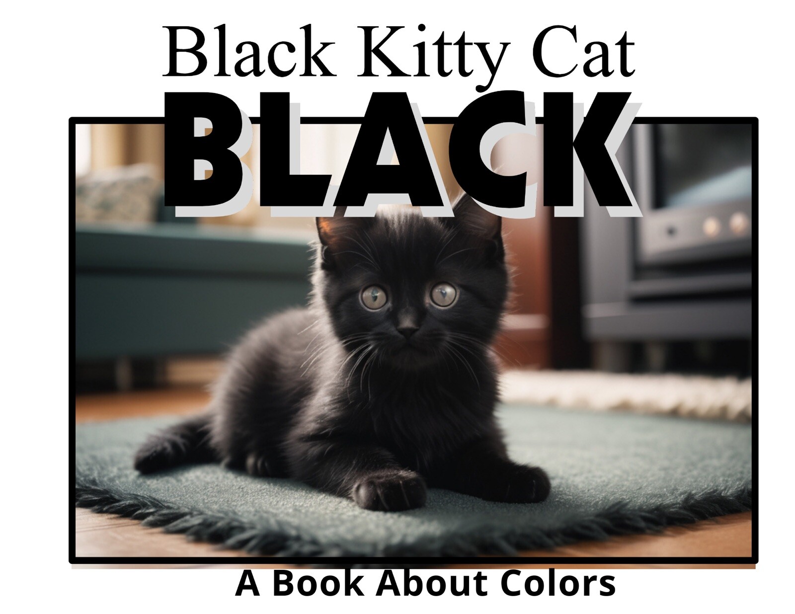 Black | Black Kitty Cat | LEARNING COLORS | Spiral Bound Picture Book