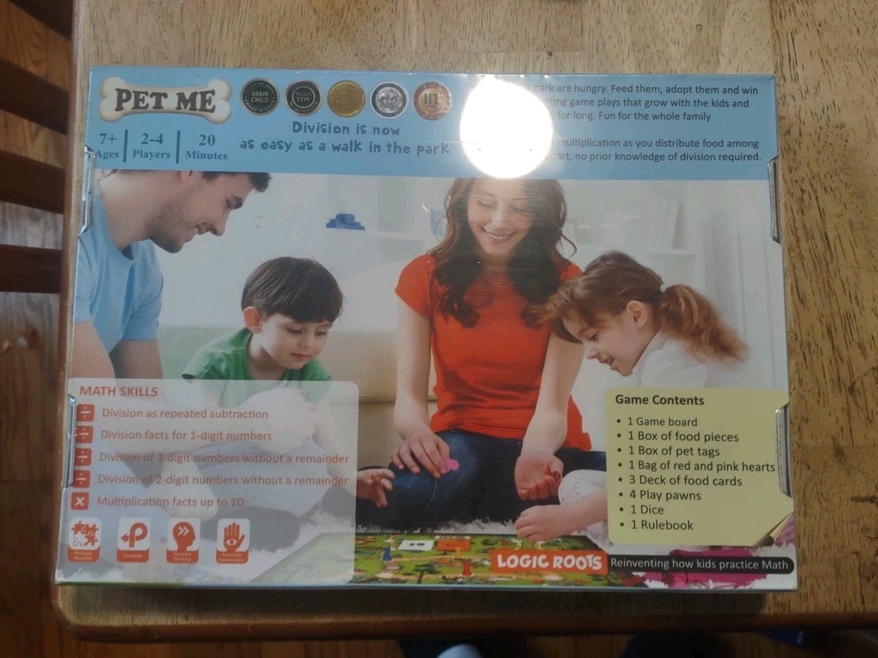 Logic Roots Pet Me Multiplication And Division Game 7yr+ 2-4 players New Sealed