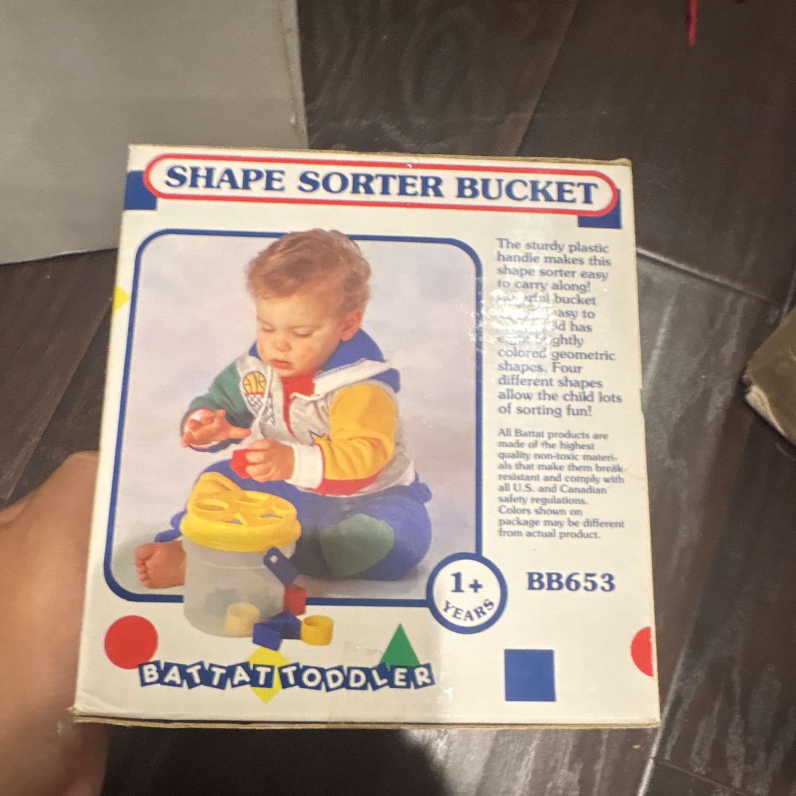 Battat Shape Sorter Bucket Shapes Multicolor Vintage BB653 Ages 1-2