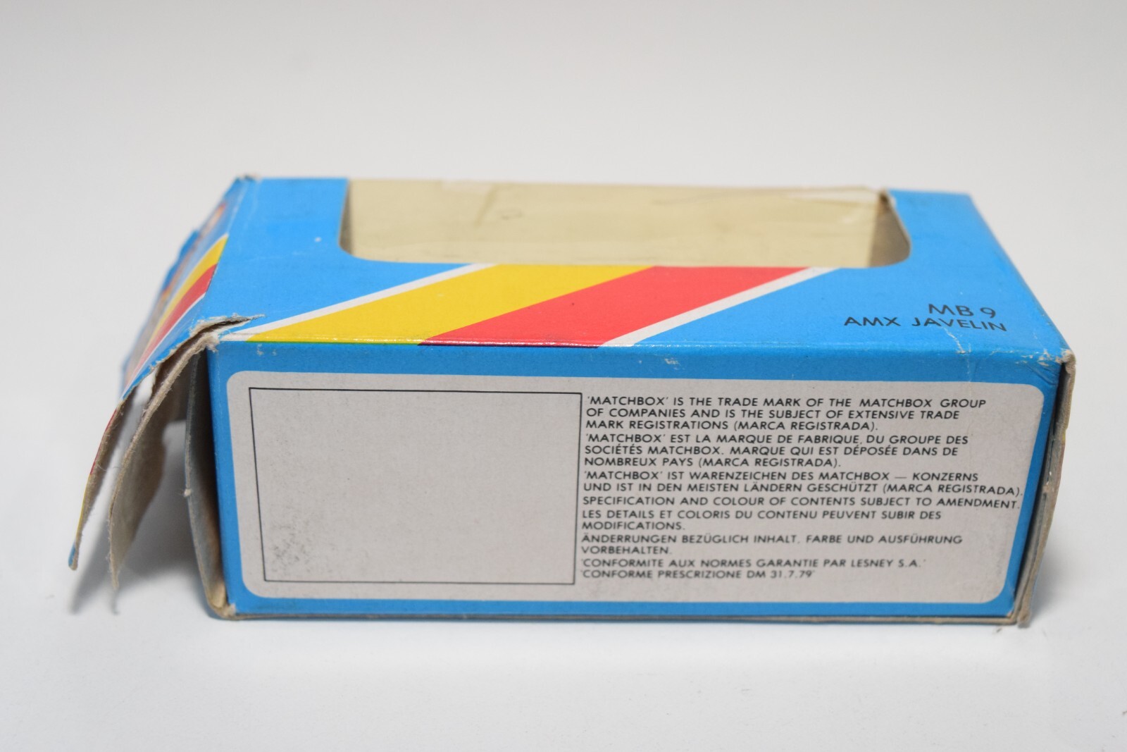A94 1:64 3 INCH MATCHBOX LESNEY MB-9 MB9 MB 9 AMX JAVELIN METALLIC GREY MIB