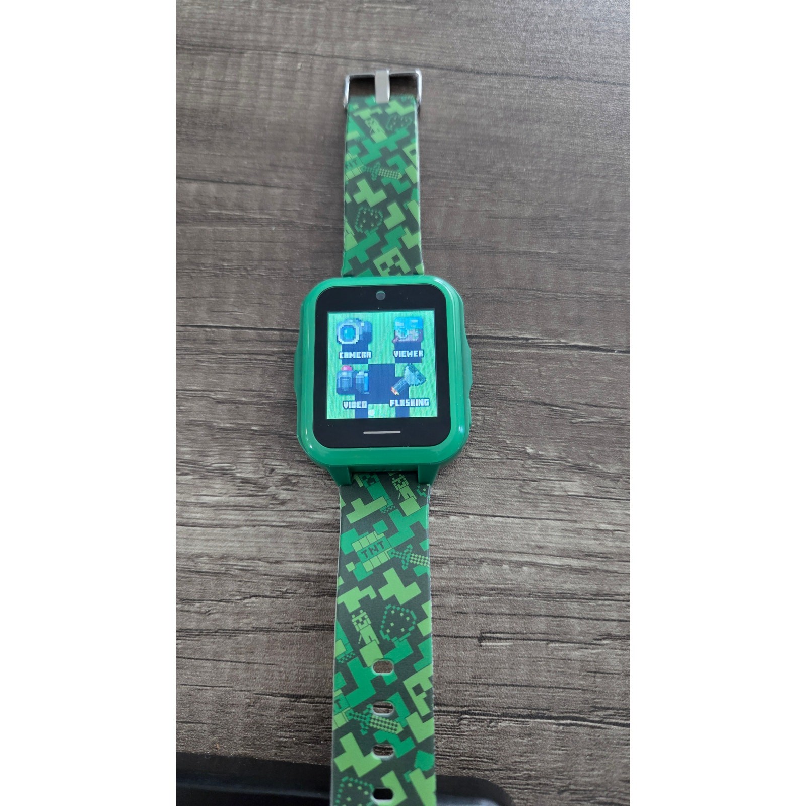 Minecraft Kids Smartwatch Touch screen Camera Video Games Alarm Calculator Green