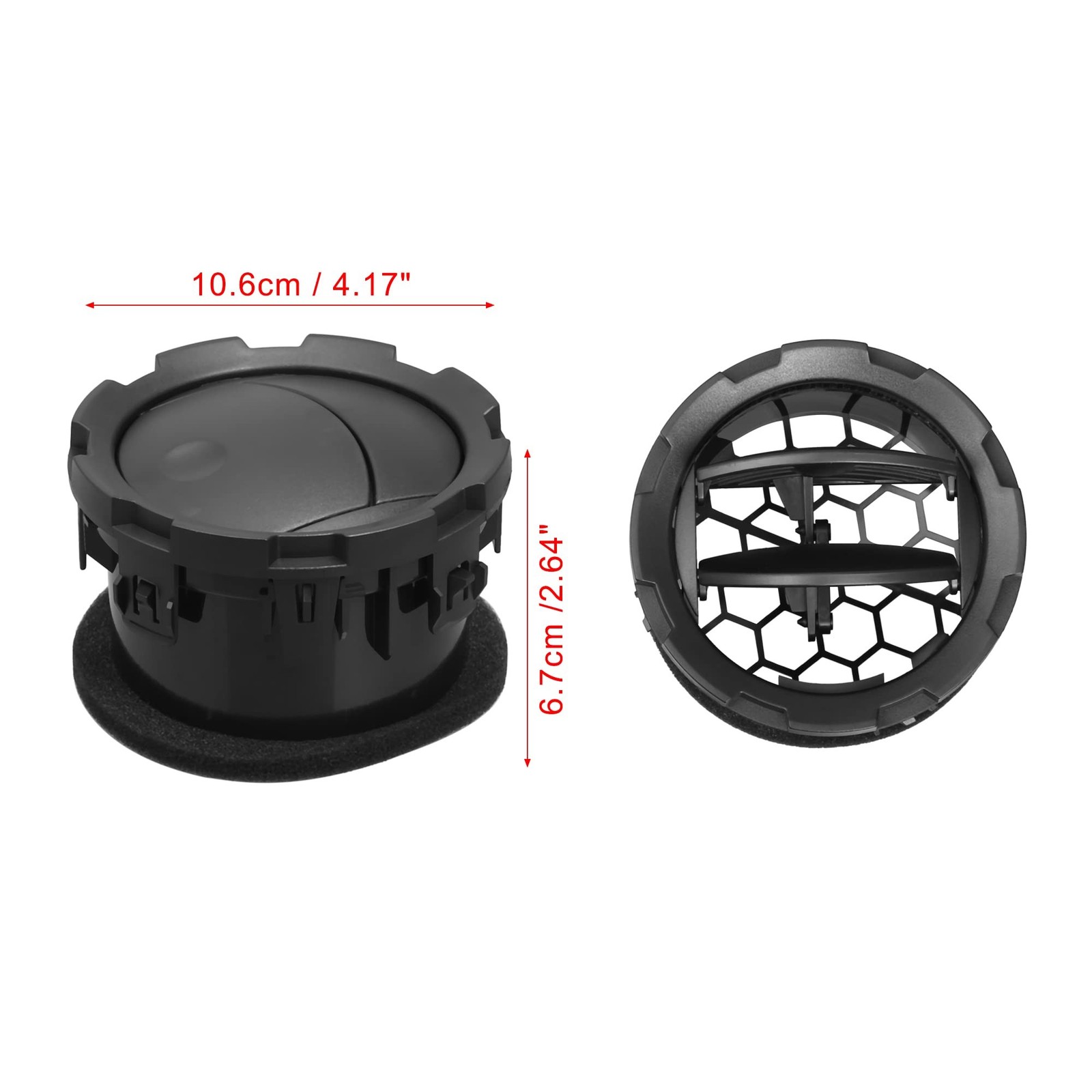 X AUTOHAUX 4 Pcs Front Dashboard Air Vent AC Heater BC3Z19893AA for Ford F-25…