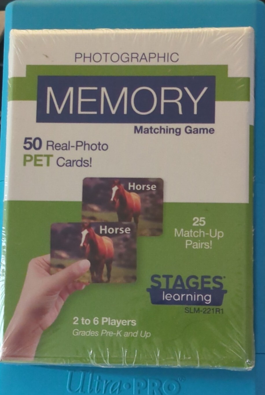 Stages Learning Materials Memory Matching Game Real Photo Pet Cards