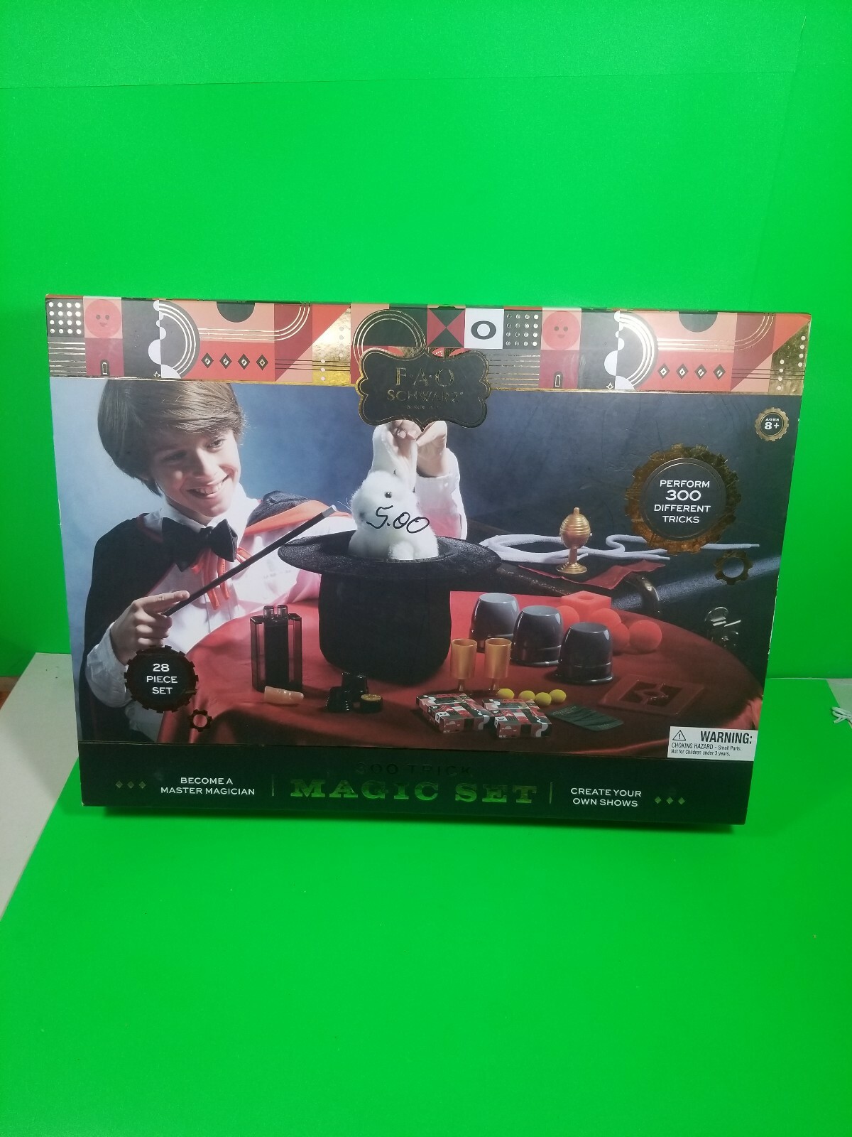 FAO Schwarz Ultimate Magic 28 Piece Set, Perform 300 Tricks. Missing 1 item.