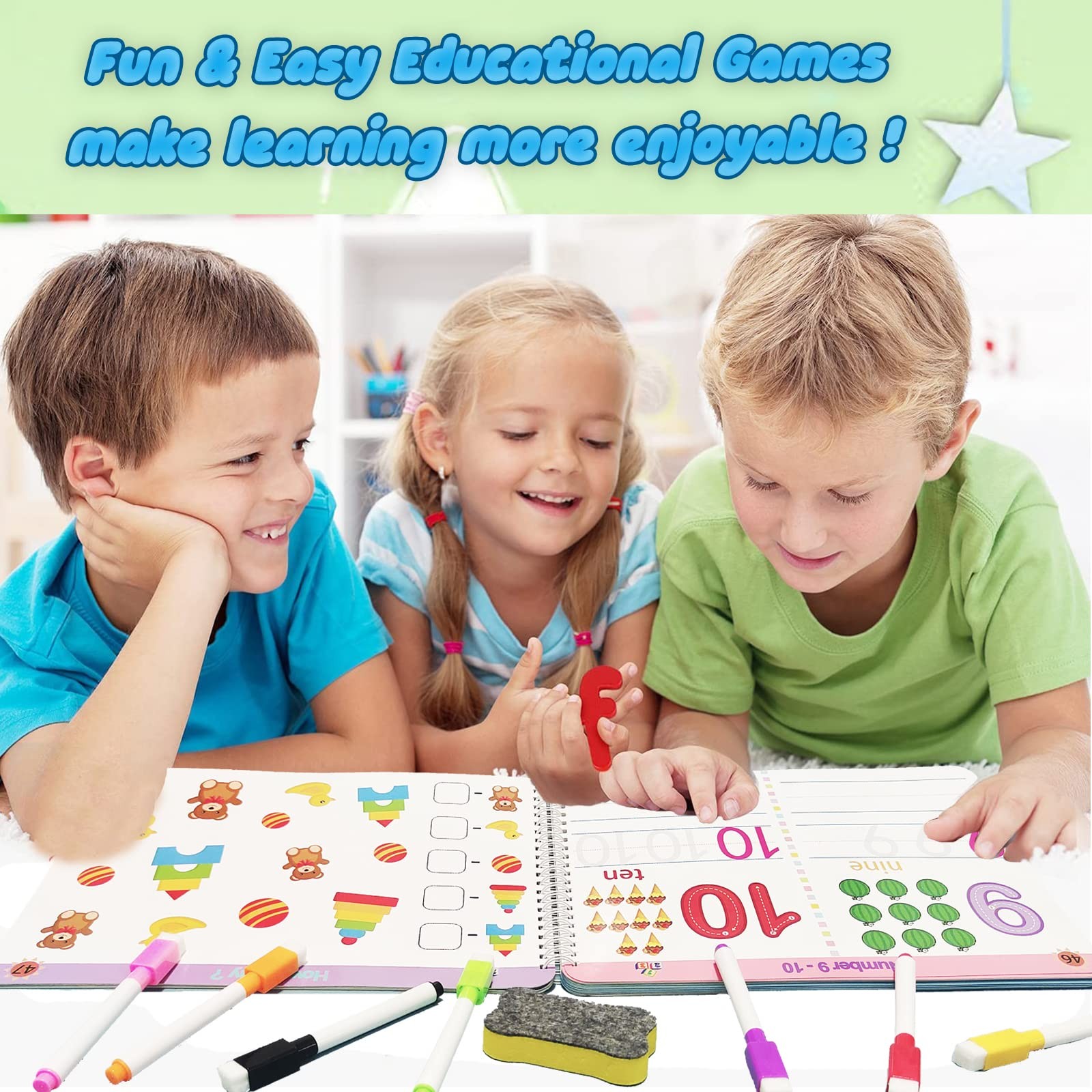 ALIANFLY Preschool Learning Activities Educational Workbook – Toddler Prek Mo…