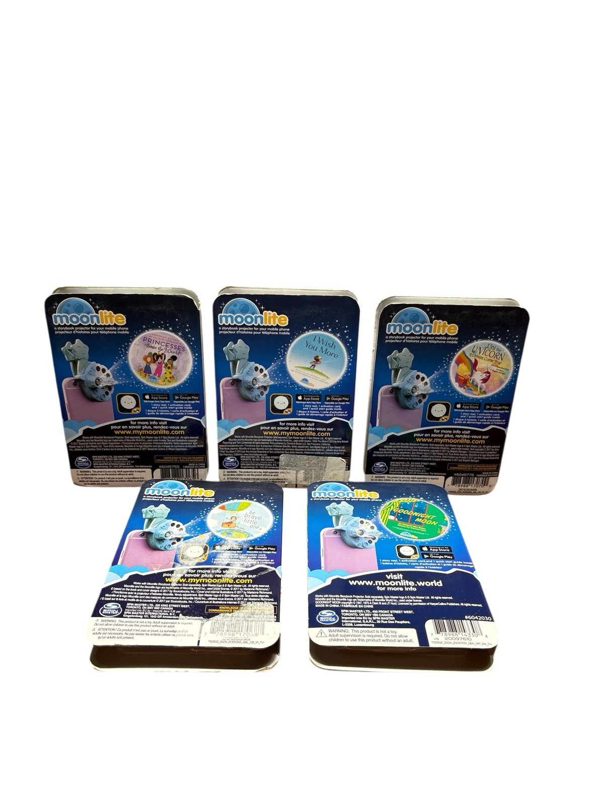 MOONLIGHT Story Reels Lot Of 5 Princess, Unicorn, Brave, Moon, Wish w/Cases