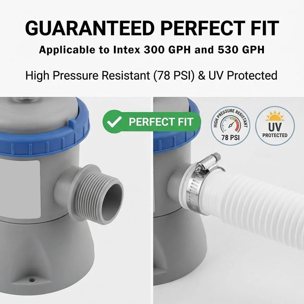 Pool Hoses for Above Ground Pools, 4 Pack 1.25 x 59 Inch Pool Filter Pump Hoses,