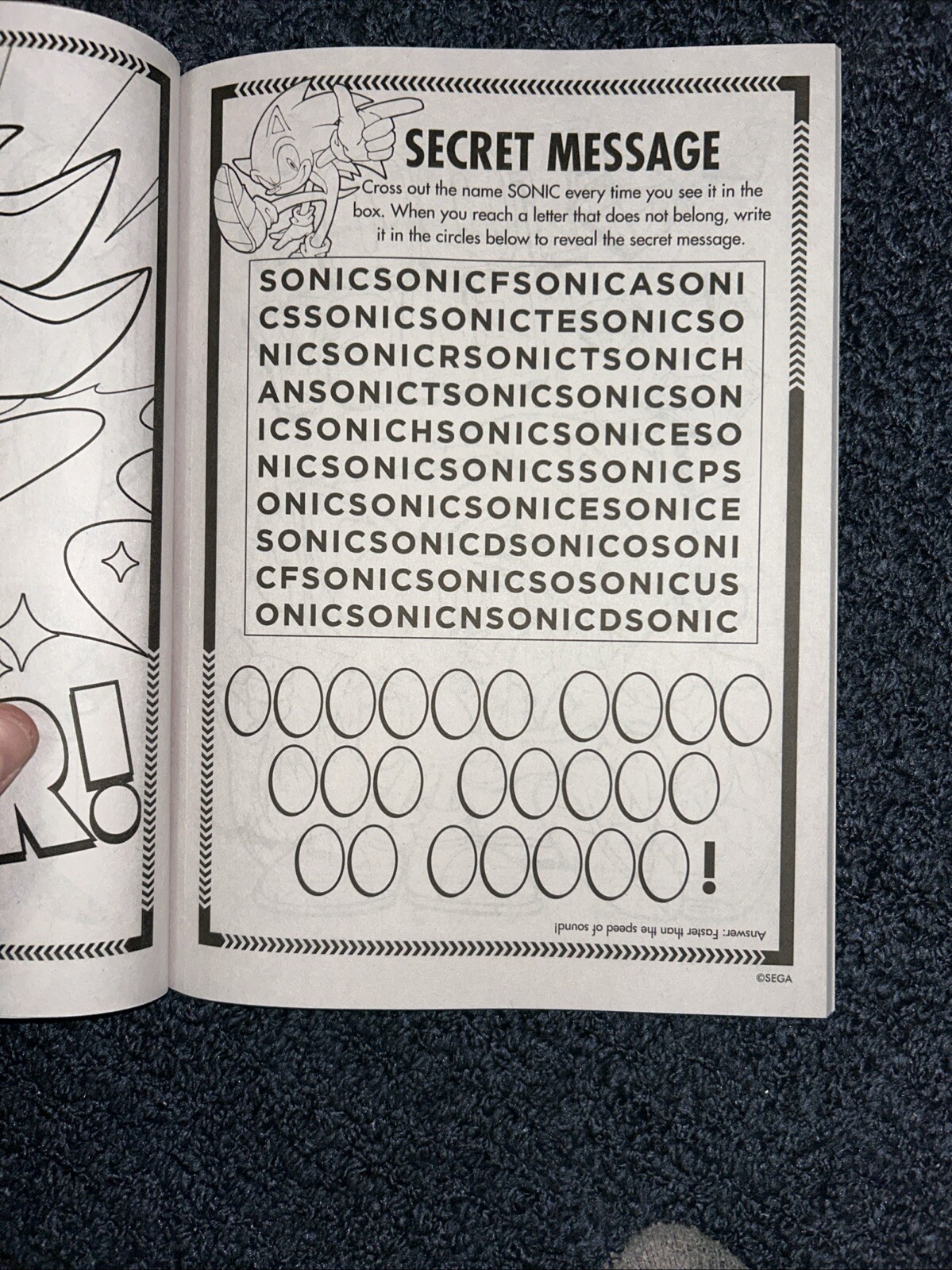 Sonic The Hedgehog Jumbo Coloring & Activity Book New Bendon Made In USA