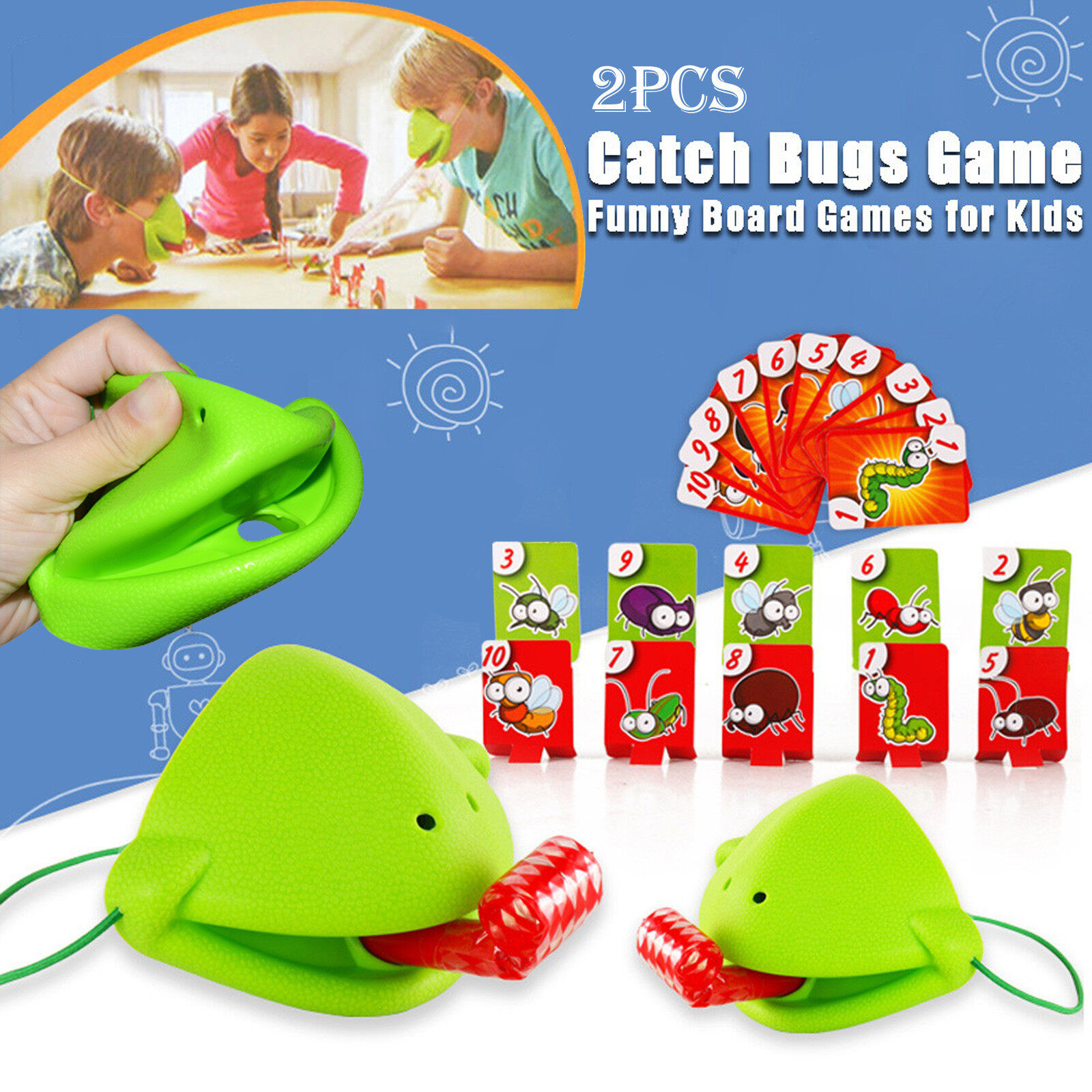 Catch Bug Tic Tac Tongue Desktop Board Game Lizard Tongue Eating Pest Game Gifts