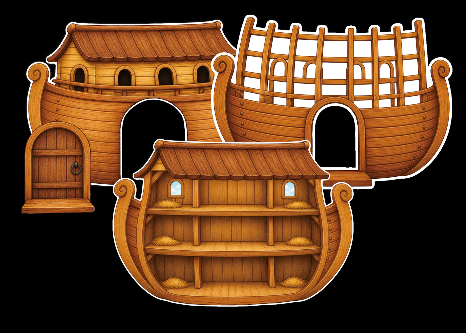 Who Built the Ark?/Noah’s Ark 53-pc Flannel Felt Board Story