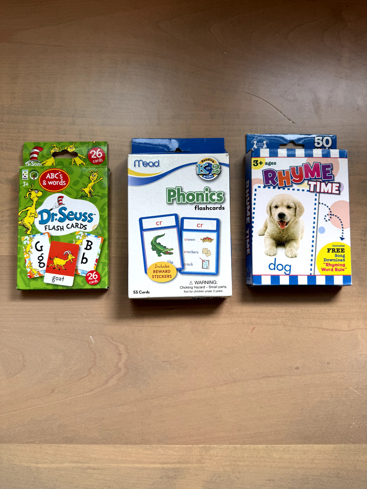 Flash Cards for Kids ABC Phonics Rhyme Time Learning Educational Preschool Set