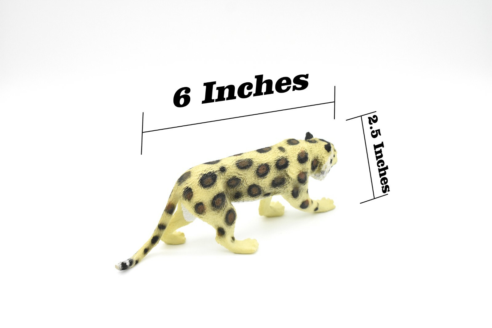 Snow Leopard Very Nice Plastic Replica 6″W x 3″H ~ F4413-B191