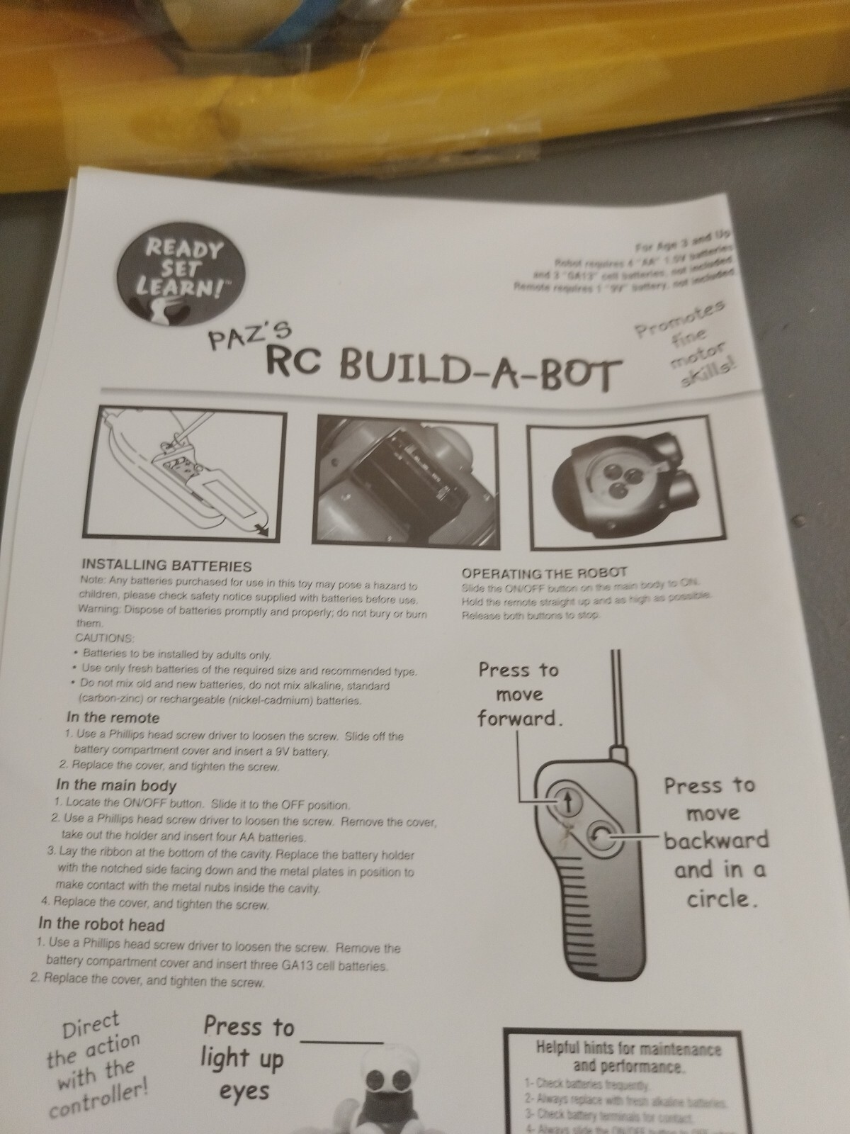 Robot Ready Set Learn Remote Control Bot 14 Piece Pazs Rc Build A Bot Discovery
