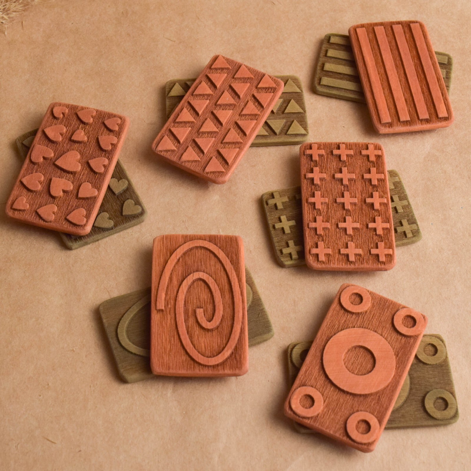 Sensory Nature Feel Toy Find Tactile Matching Game Board Memory Baby
