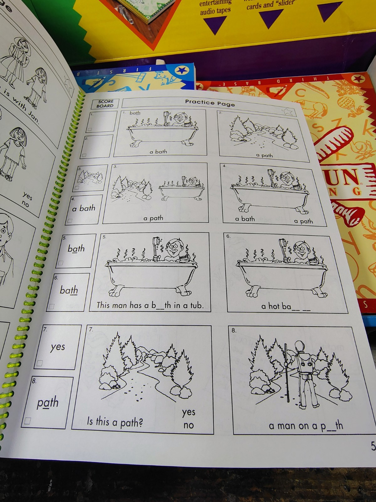 Learn to Read Program by Educational Insights 4+ Home Run School Workbooks Tapes