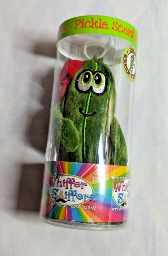 Whiffer Sniffer Dilly Yo pickle scented backpack clip Keychain Retired New
