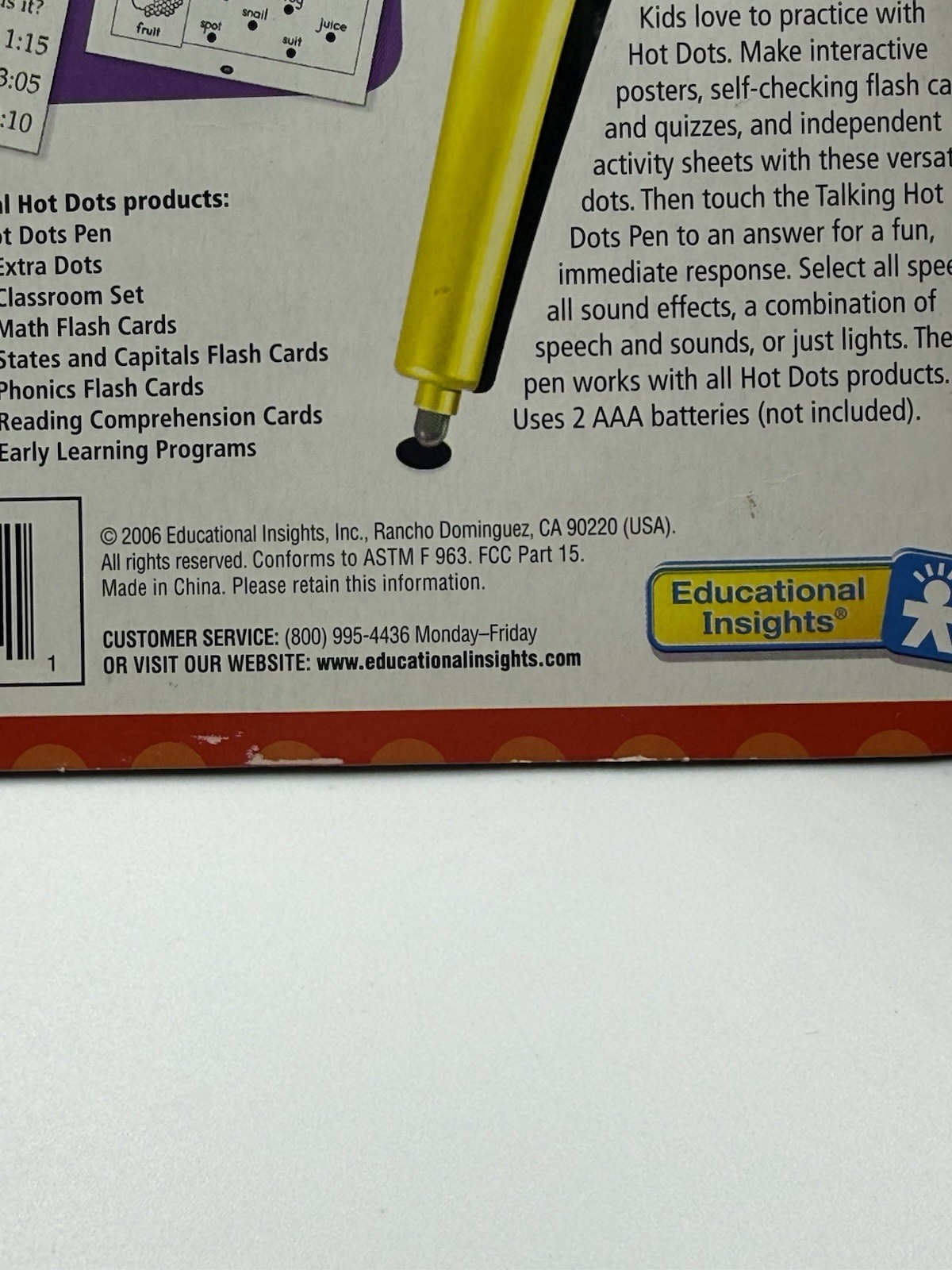 VTG Hot Dots The Talking Pen Posters Flash Cards Stickers 2006 Make Your Own Set