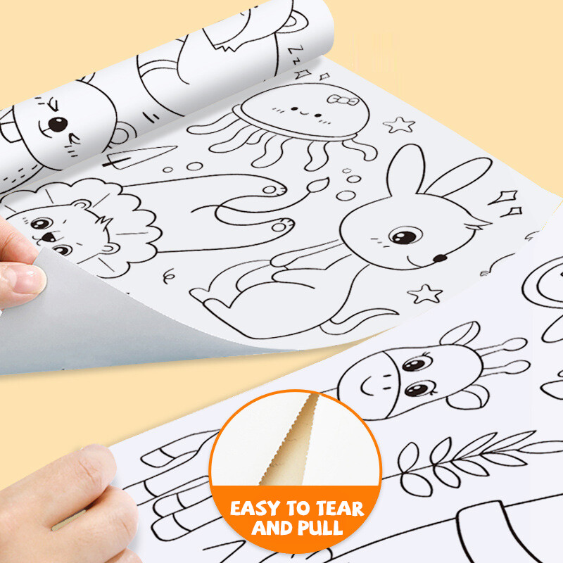 3-Meter Graffiti Scroll Children’s Drawing Roll DIY Kid Painting Educational Toy