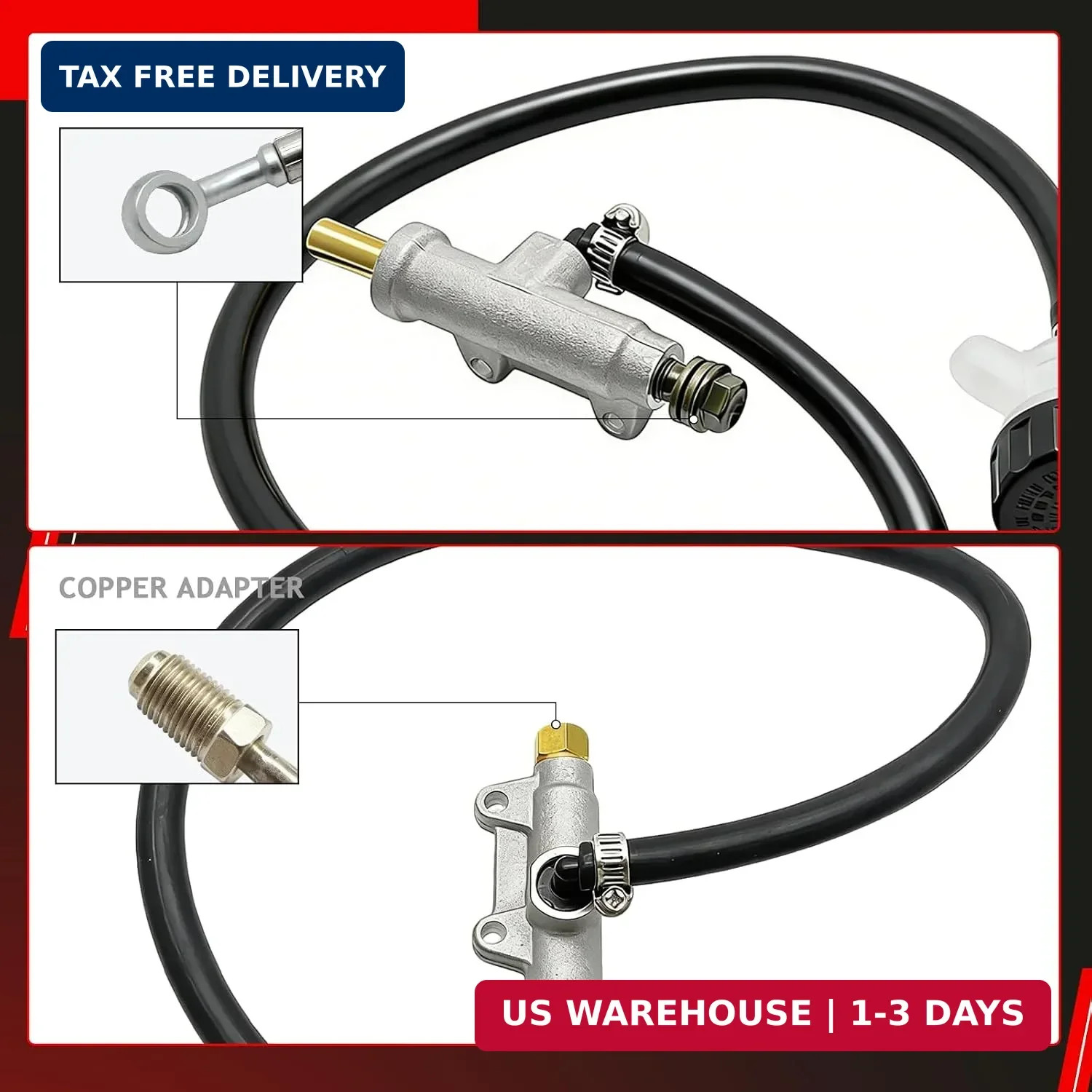 Front Left Brake Master Cylinder & Rear Brake Master Cylinder for Polaris Sports