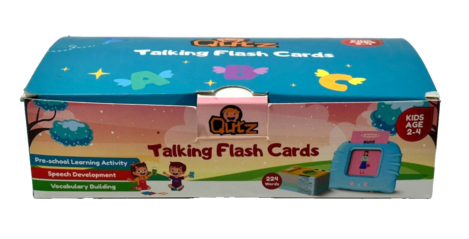 Qutz Talking Flash Cards Learning Toy – 224 Words Educational Vocabulary Builder