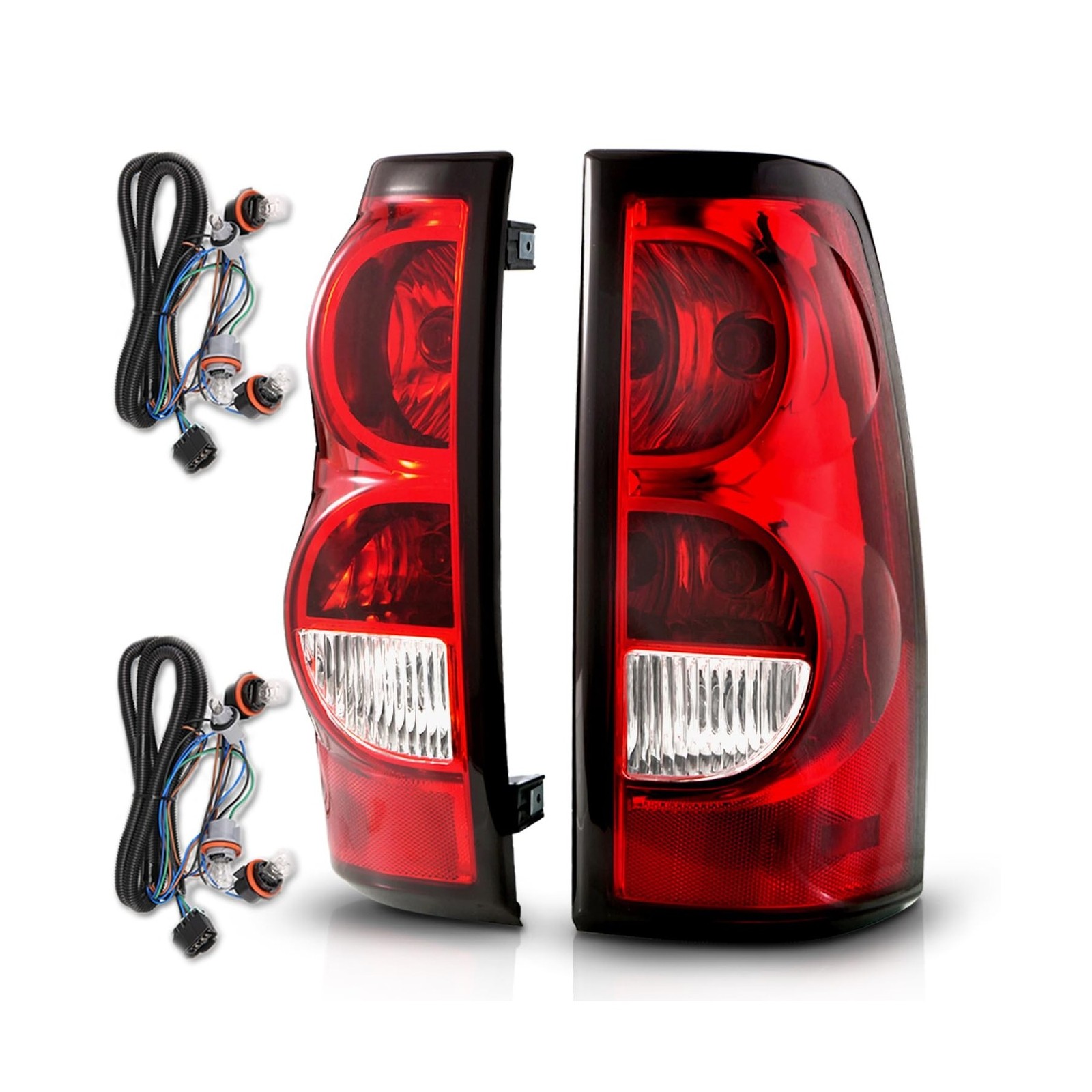 AmeriLite for 2003-2006 Chevy Silverado OE Style Ruby Red Replacement Taillig…