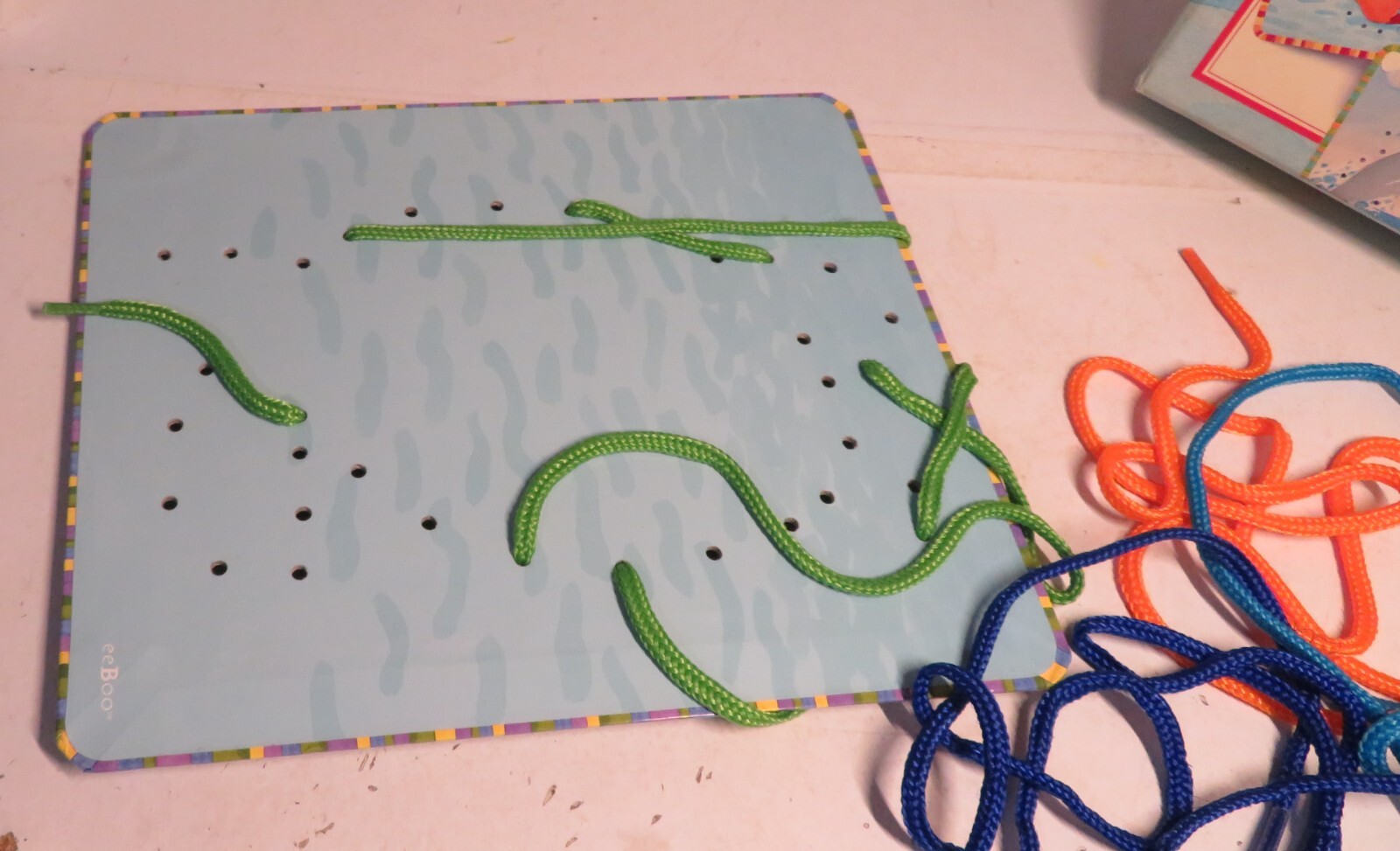 Vintage 2005 EEBOO Under The Sea Lacing Cards LEARNING TOOL EEBOO Kids Game Toy