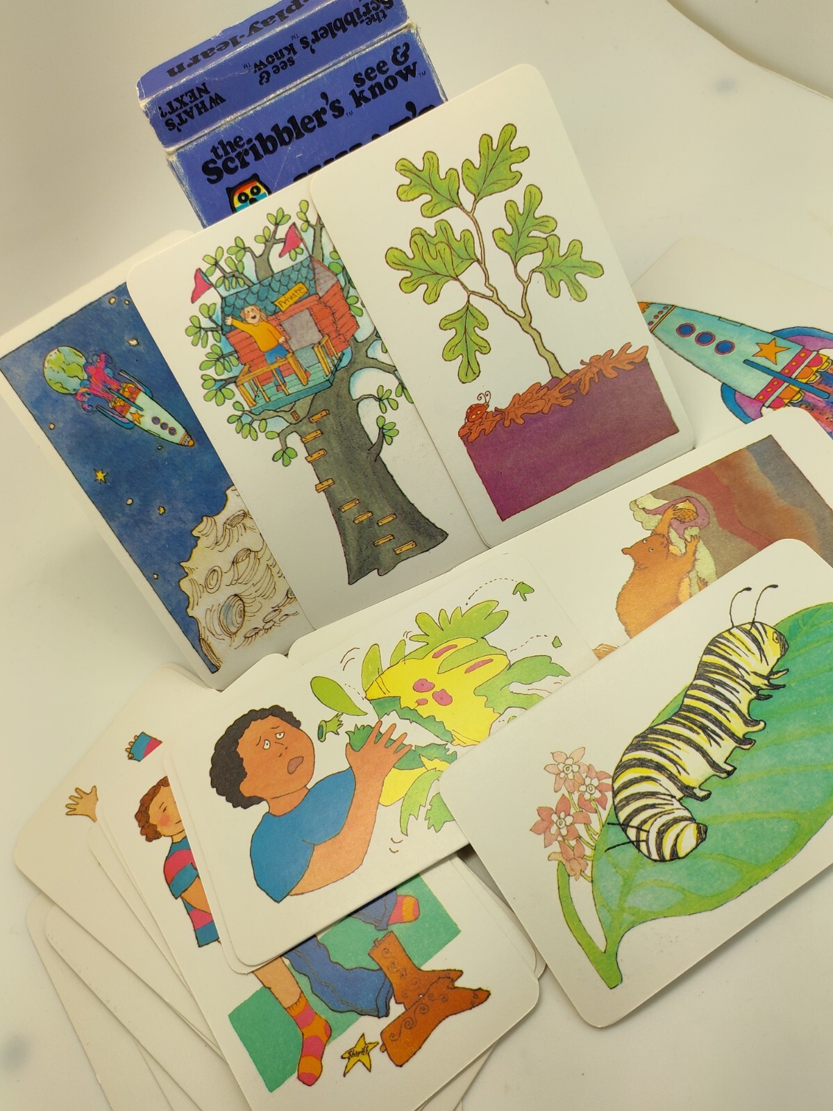 Vintage The Scribbler’s What’s Next? Preschool Activity Cards See & Know