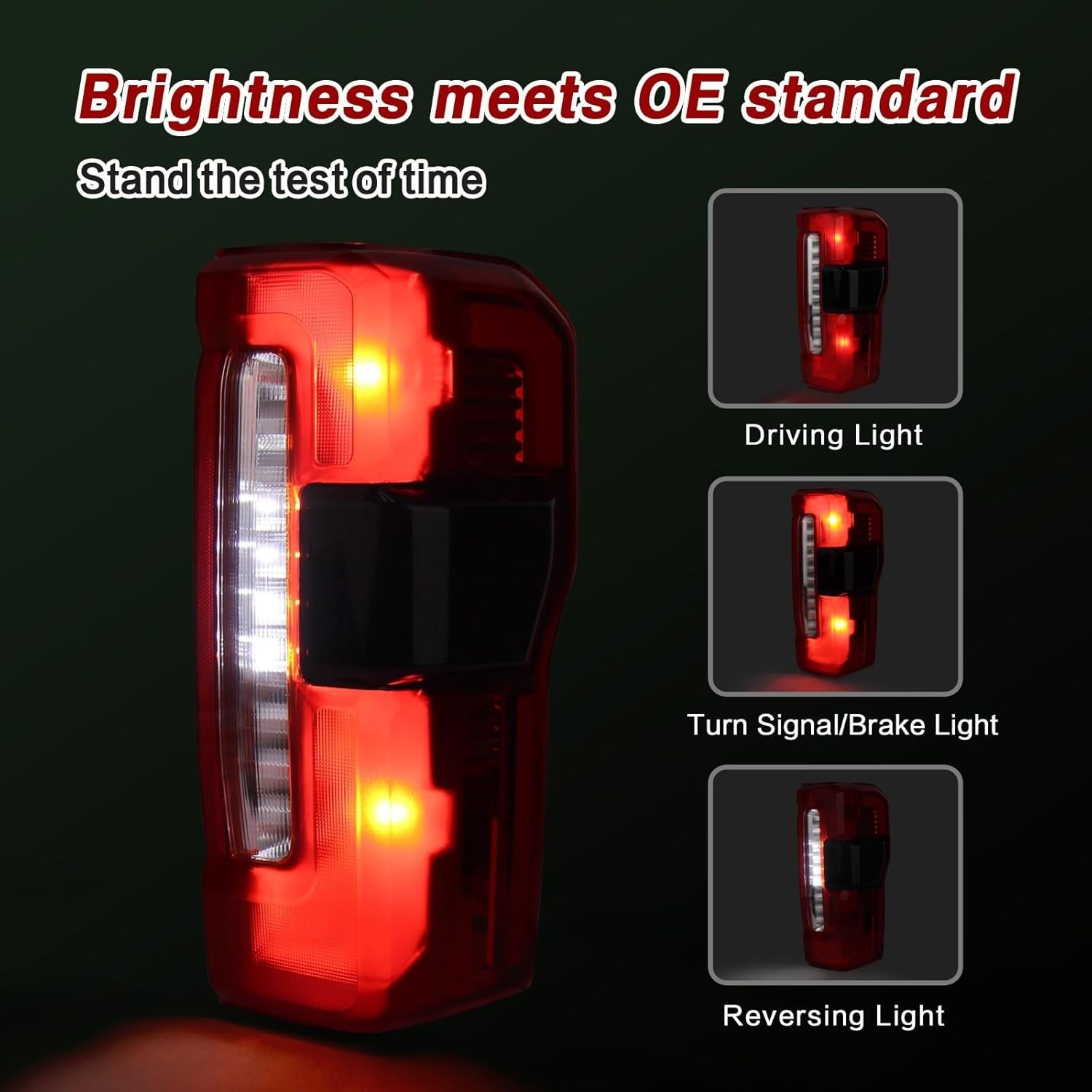 Tail lights Compatible with 2023 2024 2025 Ford F250 F350 Super Duty w/Blind Spo