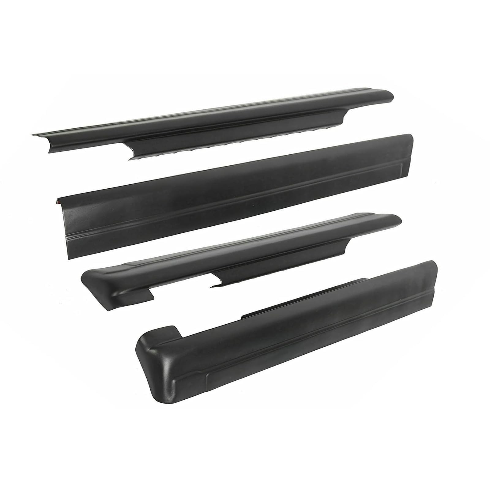1999-2006 Chevy Silverado GMC Sierra Crew Cab Rocker Panel Guard 4 Pcs ABS Black