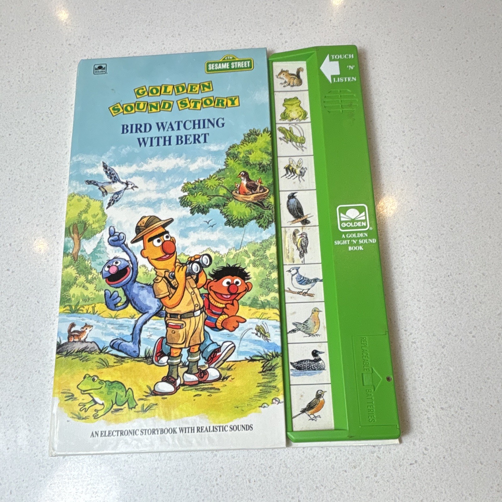 Golden Sesame Street Bird Watching with Bert Touch & Listen Sound Book 1981