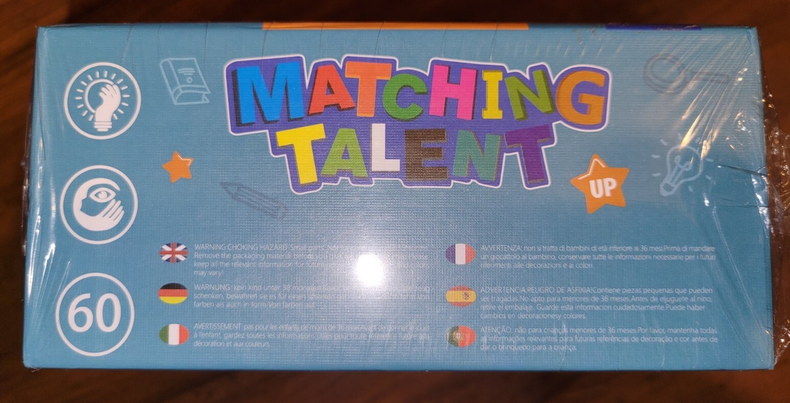 Matching Talent Preschool Puzzle Game Educational Toy 3+ Developing Eye Hand…