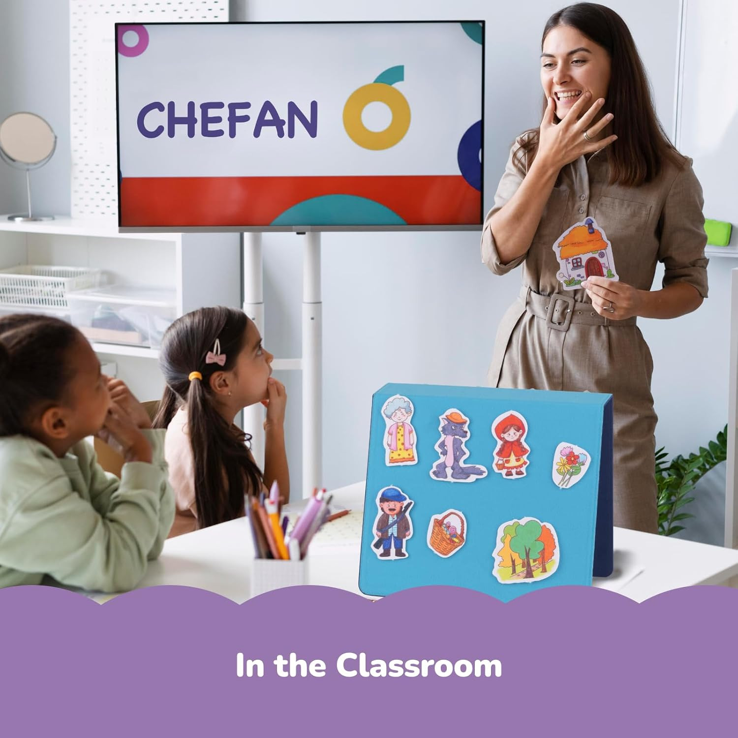 16 Pack Felt Board Story Set with Binder for Preschool – Classic Tales Included