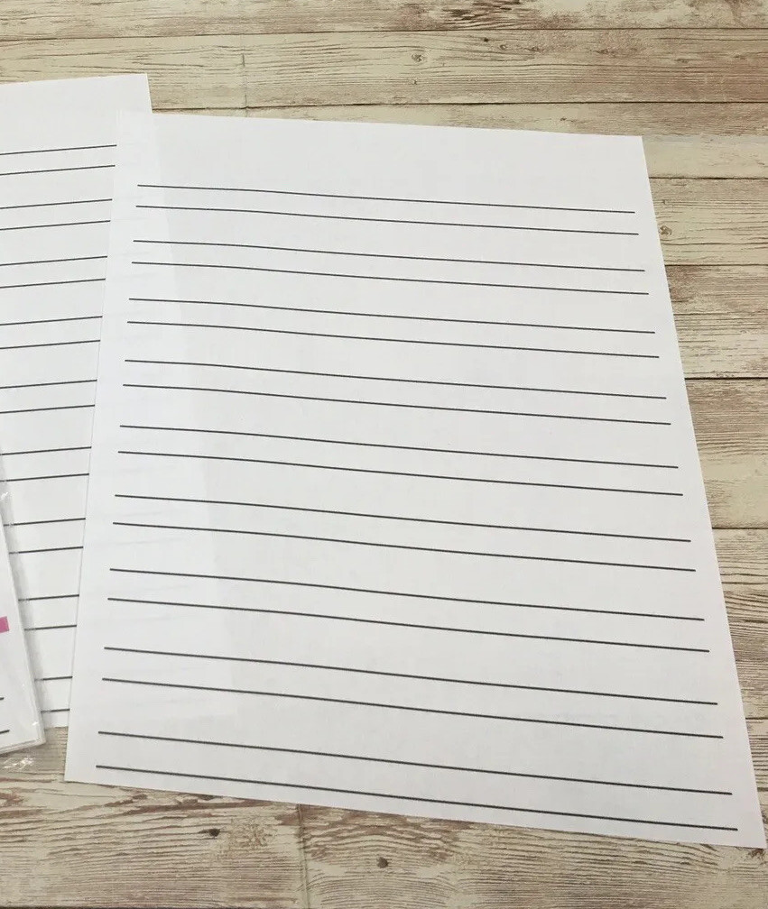 2 Lined Notebook Page – Handwriting Practice Paper For Children – 30 Sheets
