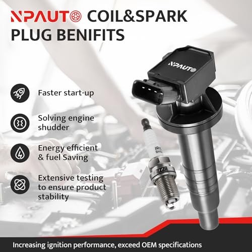 Ignition Coil Pack Spark Plugs Kit fit for 1.8 L4 2000 2001 2002 2003 2004 2005