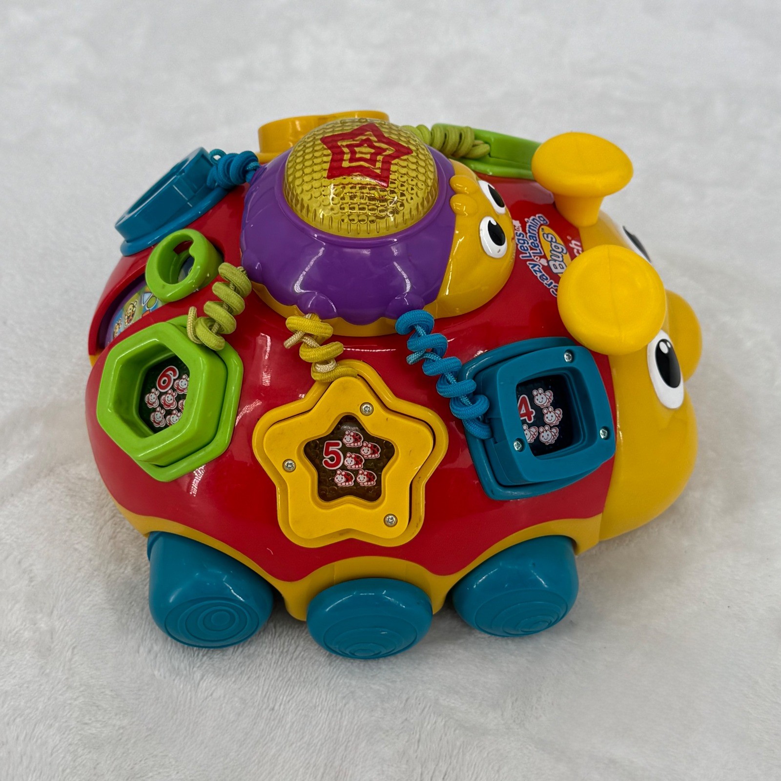 Vtg VTech Crazy Legs Learning Bright Bug Kids Educational Toy Musical Pull Toy