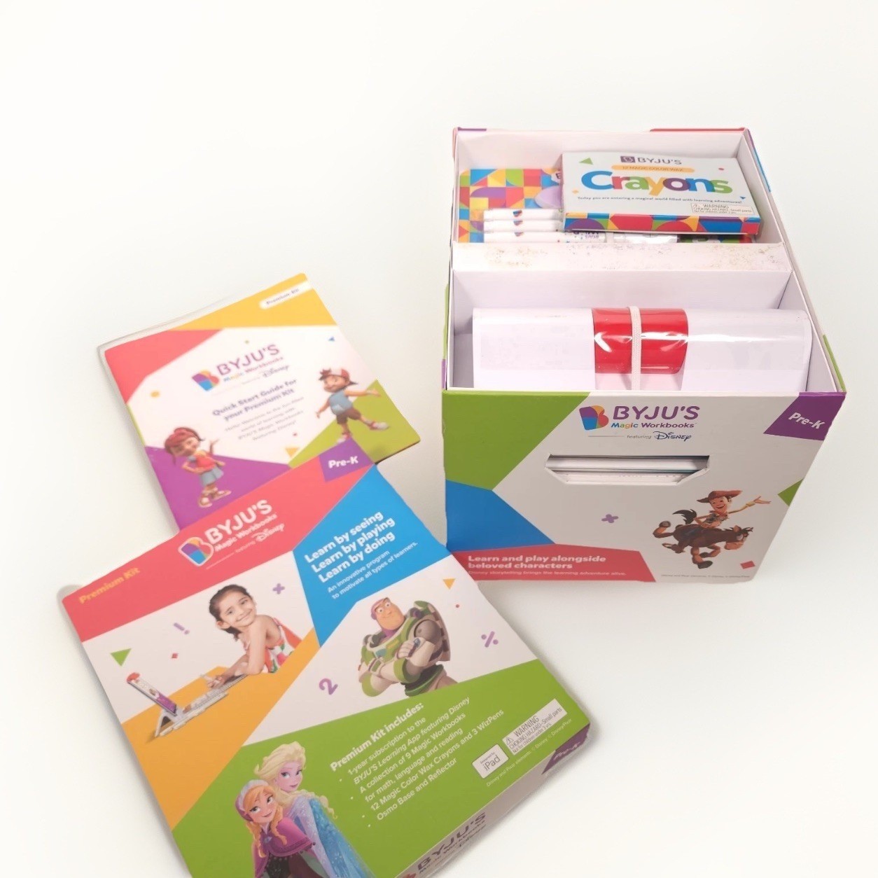 K3 Premium Kit Collection of 10 Byju’s Magic Workbooks ft Disney with Crayons