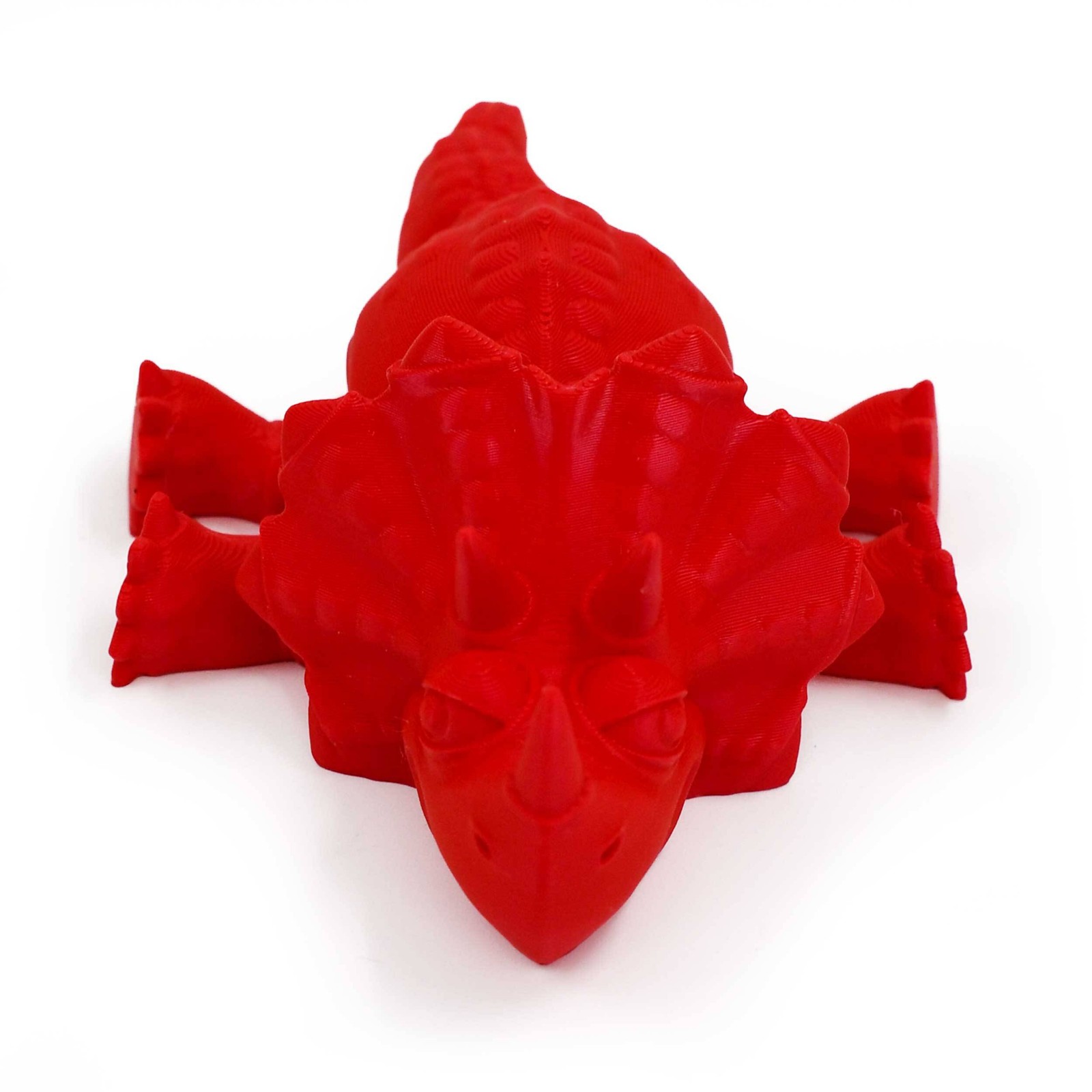 3D Printed Articulated Flexible Triceratops Dinosaur | Multiple Colors | Black S