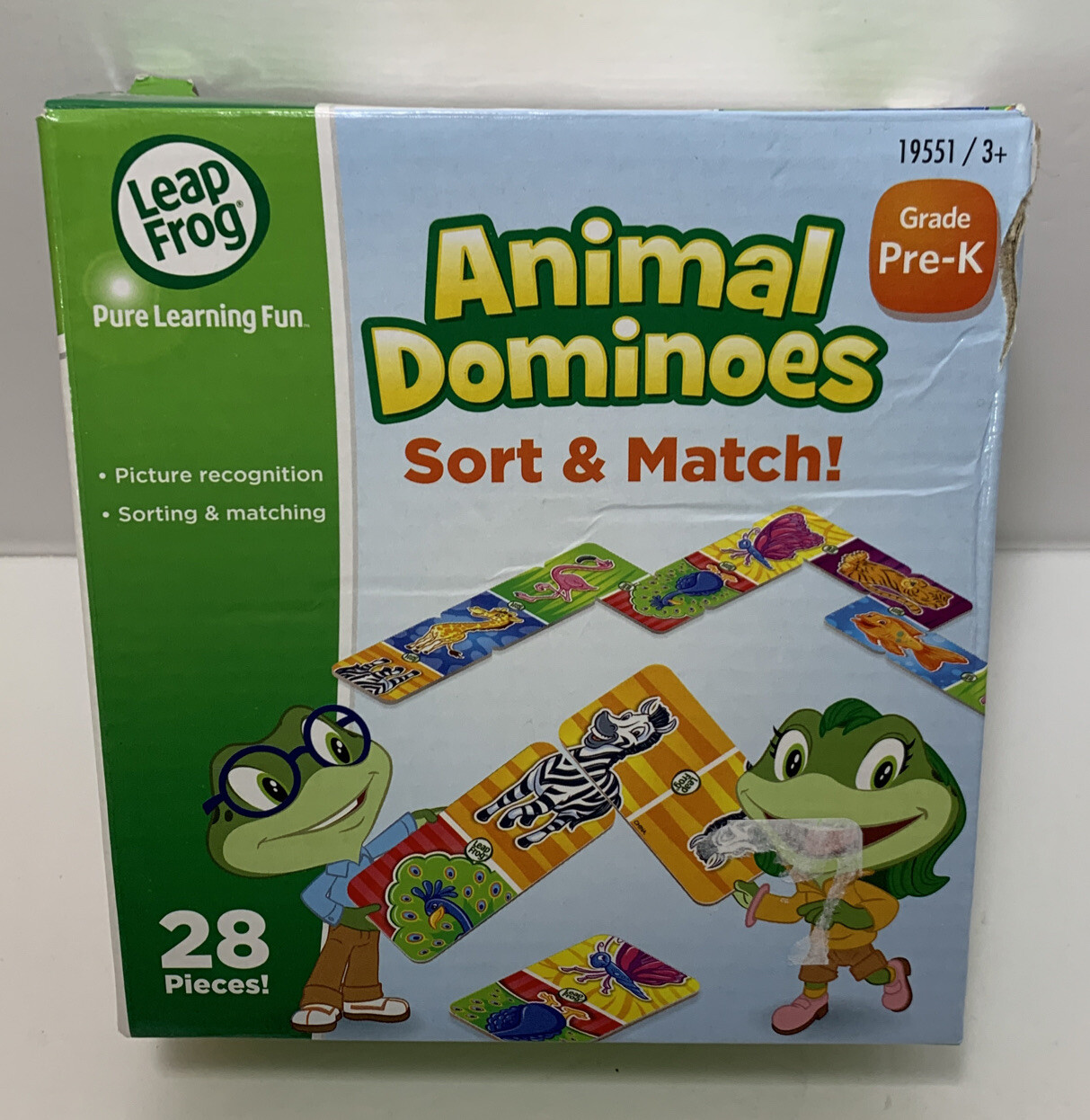 Leap Frog Animal Dominoes Sort & Match Grade Pre-K 28 Pieces U2