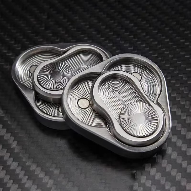 Triangle magnetic Fidget slider for adults EDC metal finger push card