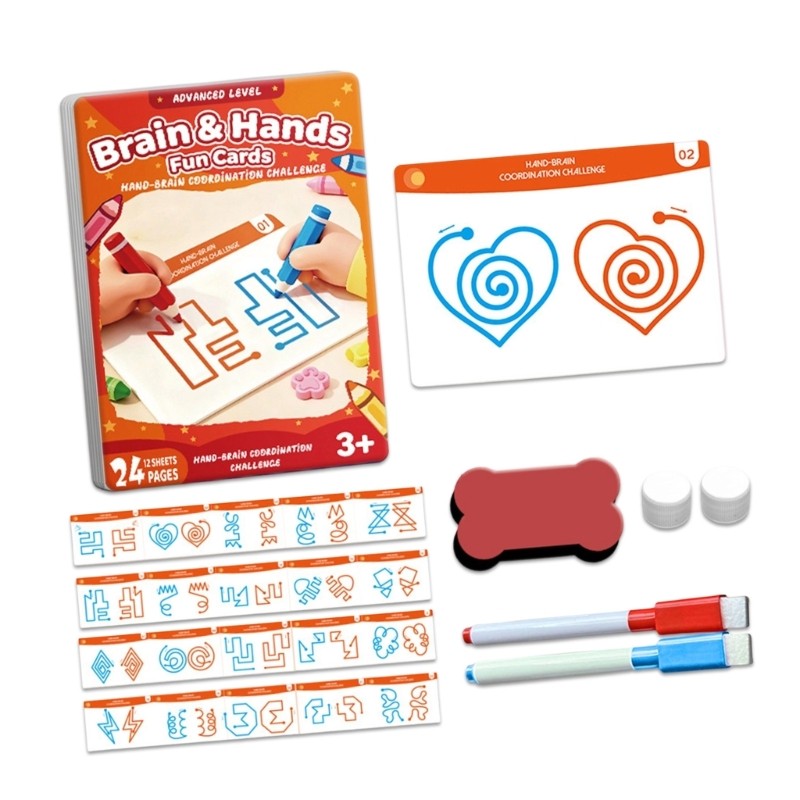 Interactive Left Right Brain Exercise Cards For Kids Educational Play Gadget