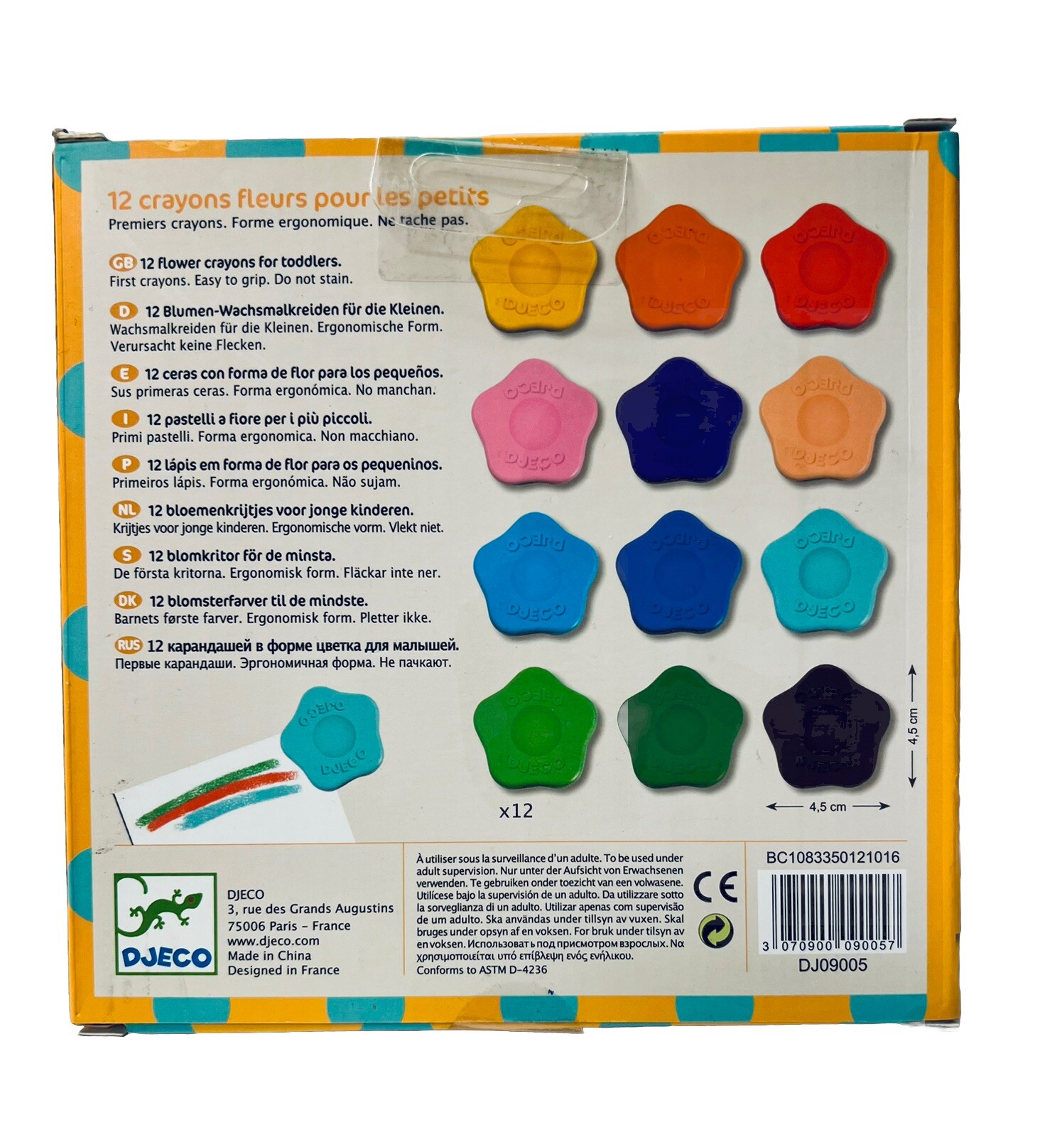 Djeco First Crayons – Kid’s Chunky Easy Grip Colouring