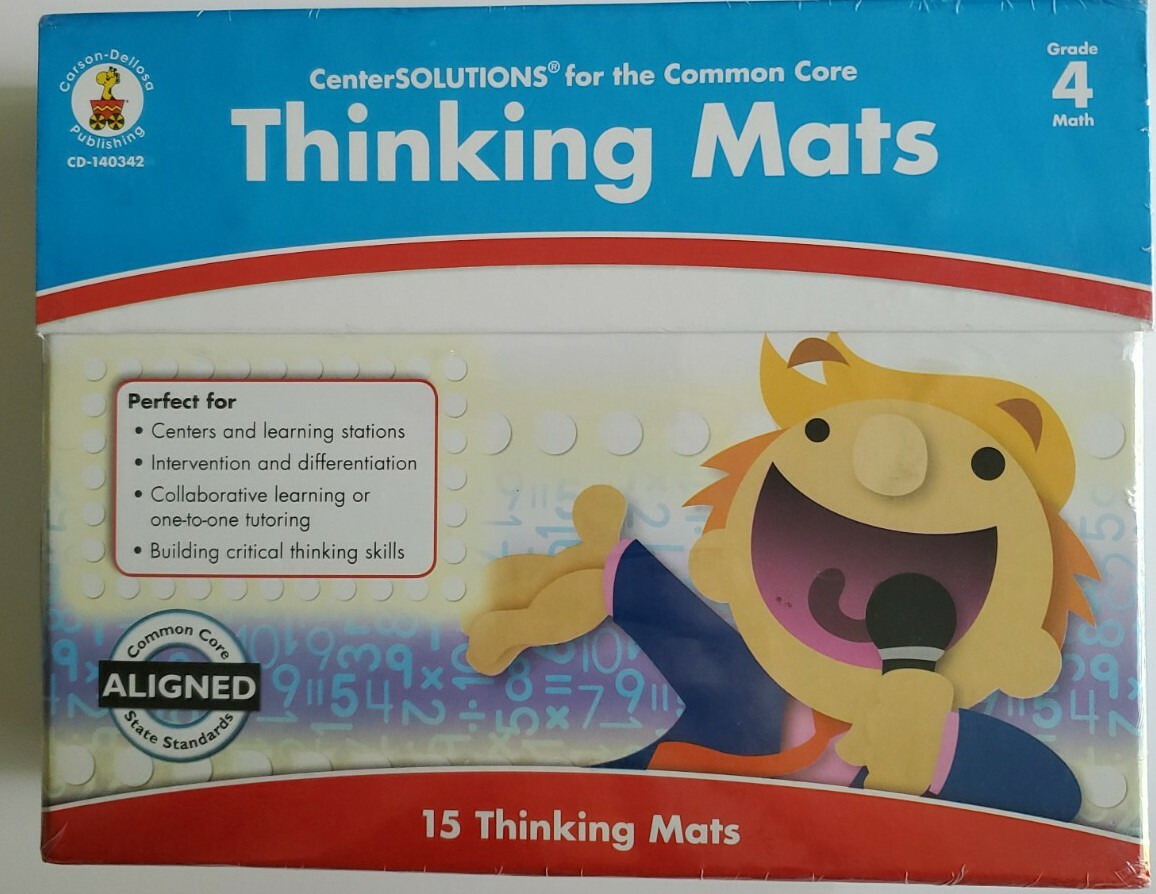 New Thinking Mats Grade 4 Math Center Solutions for Common Core 15 Home School