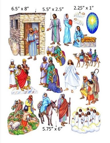 13 Bible Stories Felt Figures Set for Flannel Board – Precut & Ready to Use!