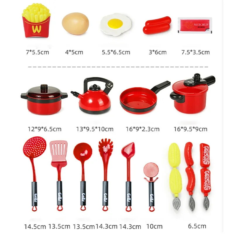 Set For Kids Girl Cooking Kitchen Toy Baby Cutting Fruit Cooking Kitchen Utensil