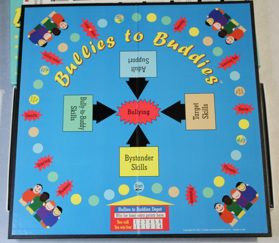 Homeschool Franklin Learning System Bullies to Buddies Interactive Board Game