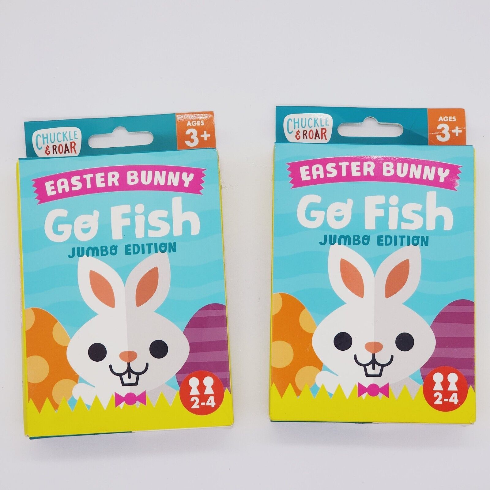 2 Packs Chuckle & Roar Easter Bunny “Go Fish” Jumbo Edition NEW