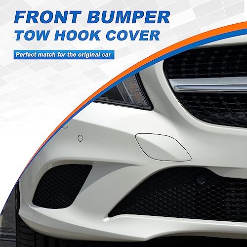 Car Front Bumper Tow Hook Cover Fit for Mercedes-Benz Gray Right Passenger Side